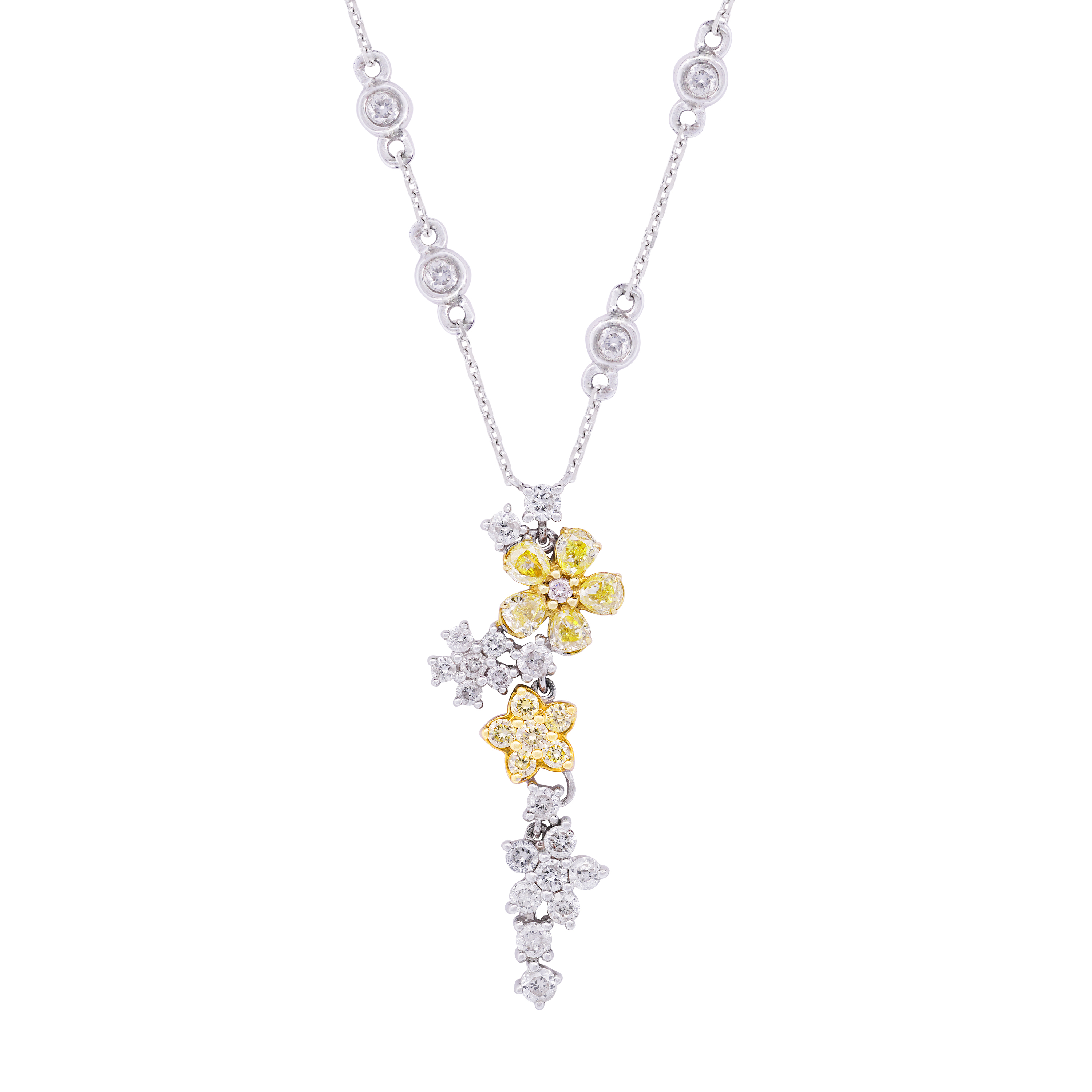 Periwinkle Fancy Diamond Necklace